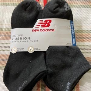New Balance Mens Active Cushion Low Cut Socks